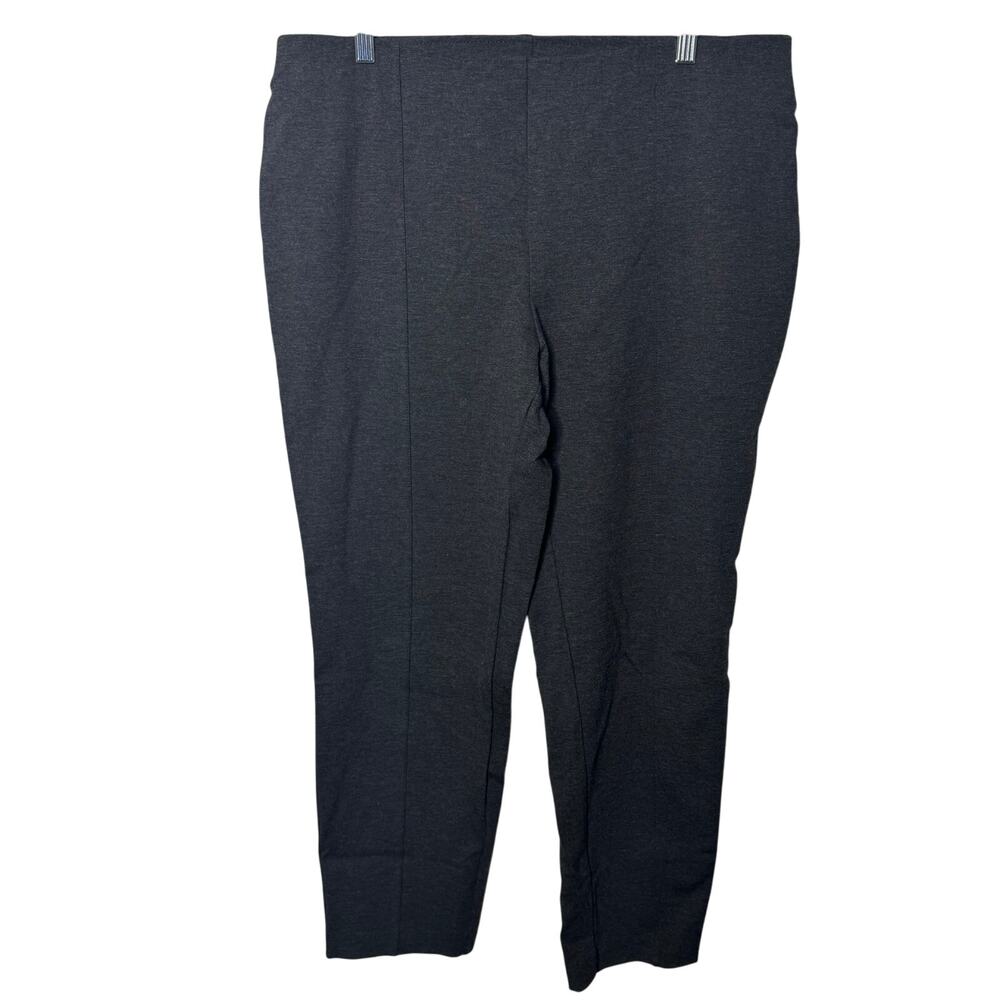 J.Jill Ponte Slim Leg Pants Women L Gray‎ Stretch Pull On Work Career Comfort